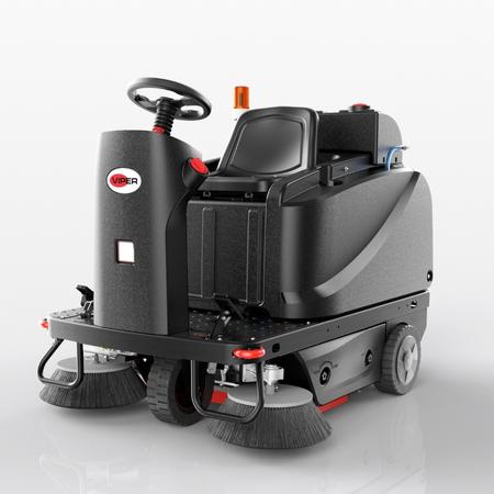 Viper ROS1300 Battery Powered Ride-On Sweeper With Dual Side Brooms And ...